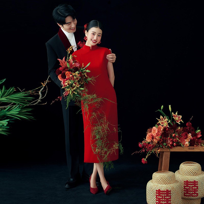 朱雀记敬酒服新娘结婚红色旗袍2026新款小个子复古订婚新中式礼服