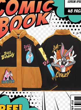 cattle赵大牛 2025新款美式可爱童趣刺绣卡通拼色棒球服外套