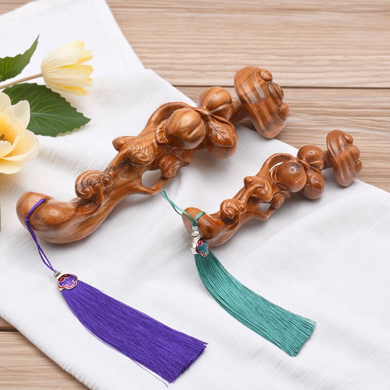 桃木佛桃灵芝如意伴手礼手把件造型别致精美包装