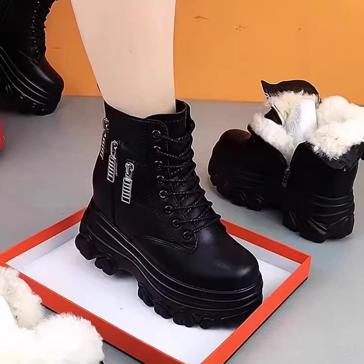 羊毛雪地靴加绒加厚女