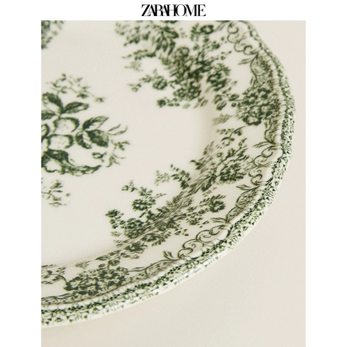 Zara home присоединиться к жизни цветочной печати Salla Plate Retro Ceramics Dessert 42460202528