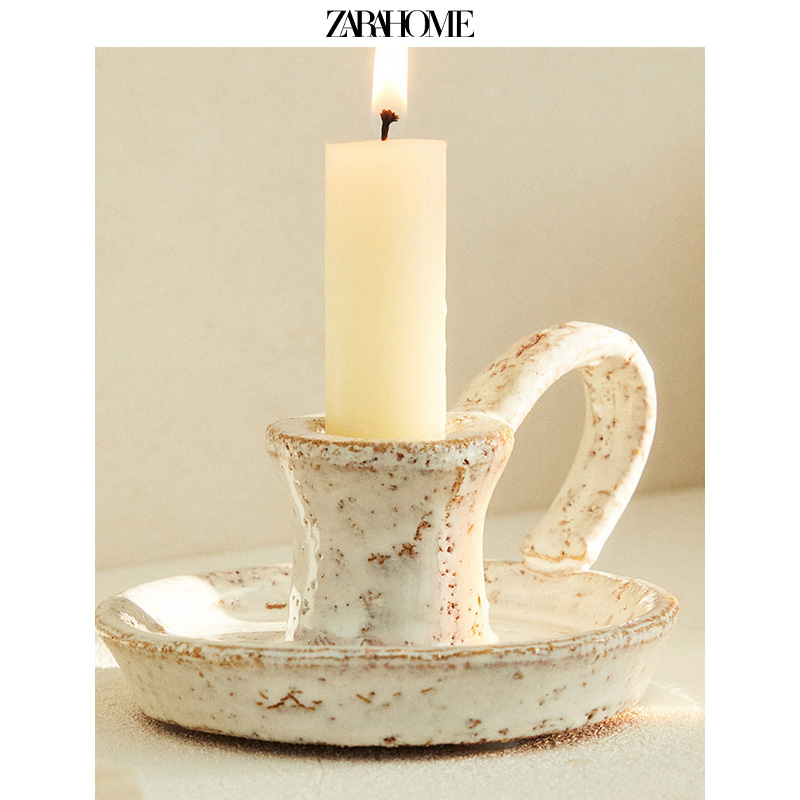 Zara Home 欧式古典复古迷你粘土烛台客厅装饰摆件 4736646