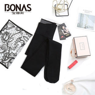 高腰收腹显瘦外穿打底裤 宝娜斯 加绒一体裤 暖心袜秋冬季 女 正品