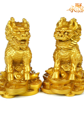 仿铜麒麟家居装饰品摆件办公室