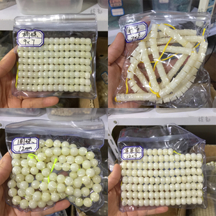 天然白玉菩提根圆珠108桶珠竹节水滴葫芦散珠diy饰品配件男女项链