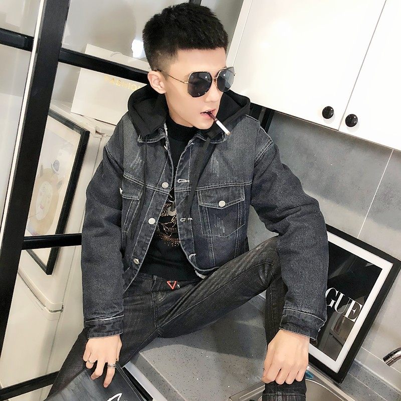 1可卸帽子水洗牛仔衣加绒棉服社会小伙男棉衣外套C301B-NZ09-P120,男装棉衣,电商C301B