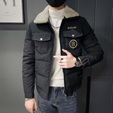 C301B-MF14-P118控158社会棉衣羊羔毛领冬季棉服潮男士帅气外套5，男装棉衣，电商C301B