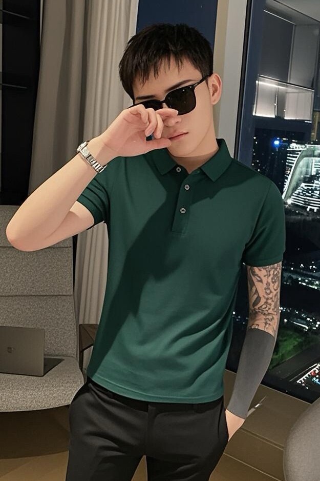 101B-PL001-P28控48夏季休闲纯色polo衫百搭翻领社会小伙小码T恤,男装T恤,电商C301B