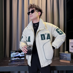 101B-MF109-P128控168冬季立领刺绣棉服保暖棉衣社会潮男士外套2图片