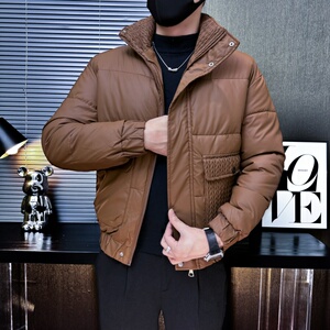 101B-MF100-P128控168冬季立领刺绣棉服保暖棉衣社会潮男士外套5图片