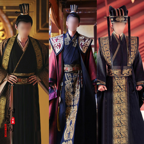 影视独孤天下同款古装秦汉魏晋男古装古代皇帝服龙袍刺绣古装大臣 - 封面