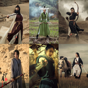 影视装新款棉麻武侠女侠古装汉服女古装刺客装影楼主题写真演出服