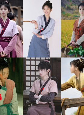 影视田同款宋朝明朝魏晋风汉服女士丫鬟千金小姐村姑随从古装