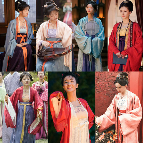 影视装宋朝女士汉服皇后丫鬟贵妃仙女襦裙绣花汉服演出服古装