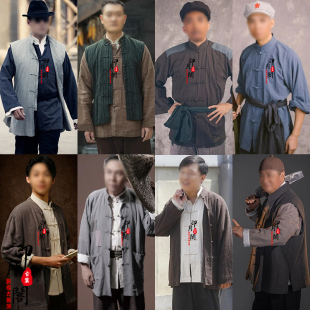 古装民国男士棉麻农民服土匪地下党土八路老百姓上海滩打手群演