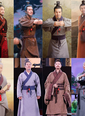 越王勾践同款男士汉服棉麻大臣