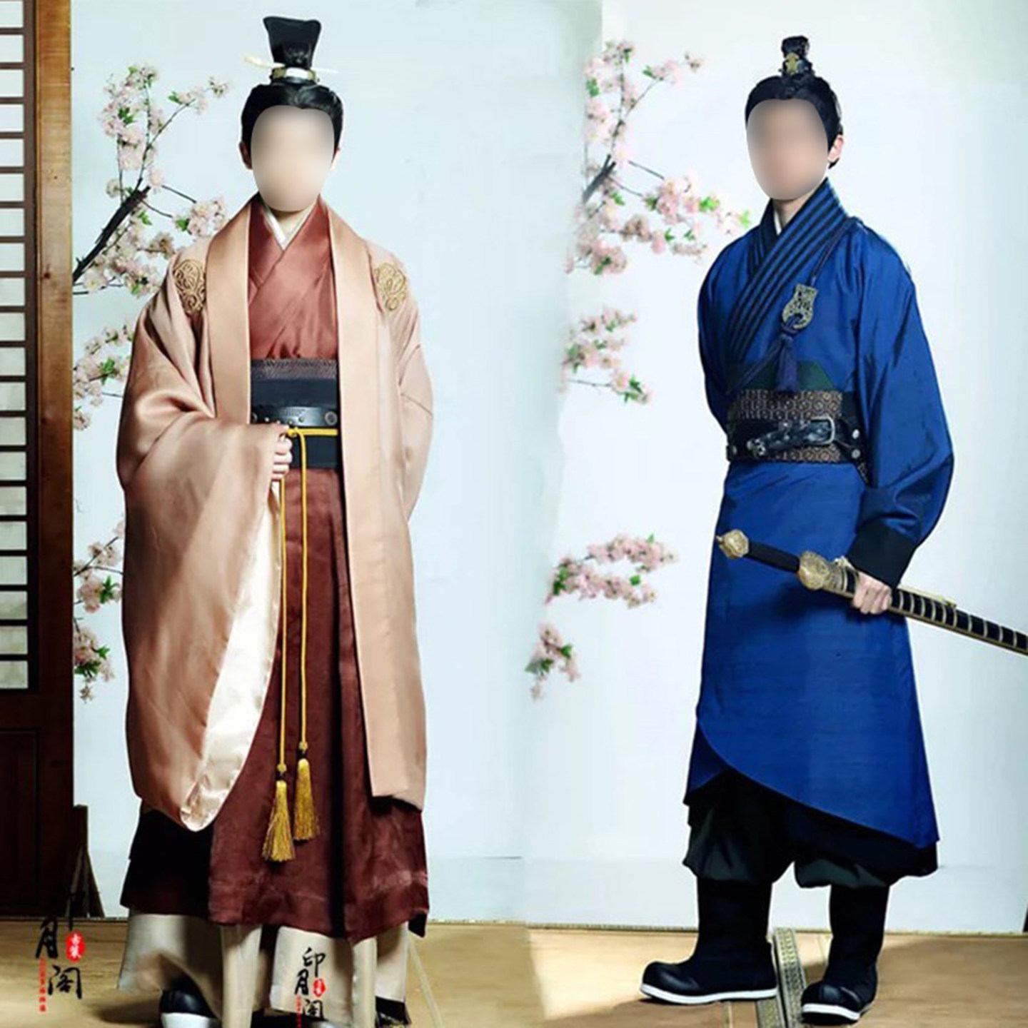男士武侠曲裾汉服古装