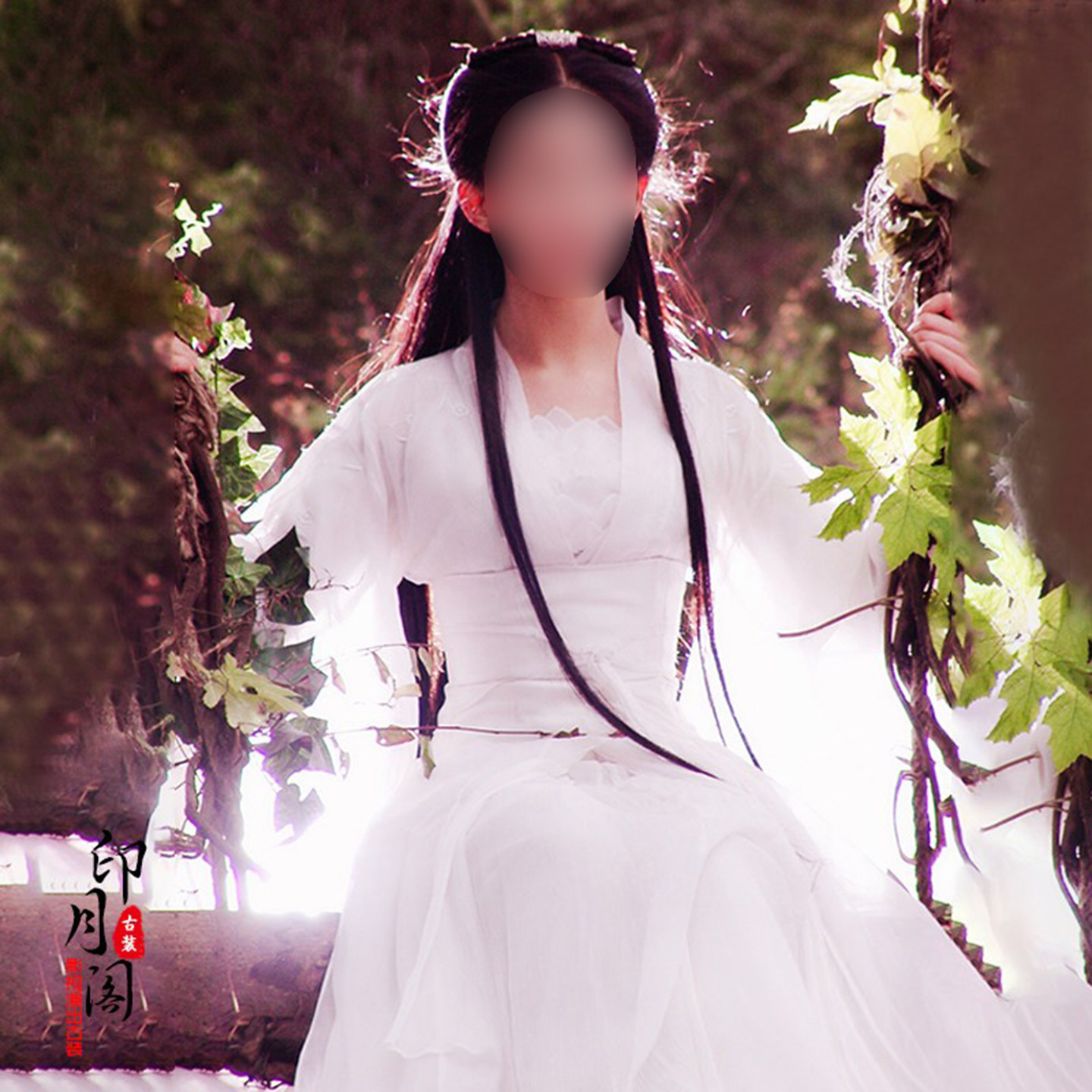 刘亦菲白色汉服影视古装龙女同款