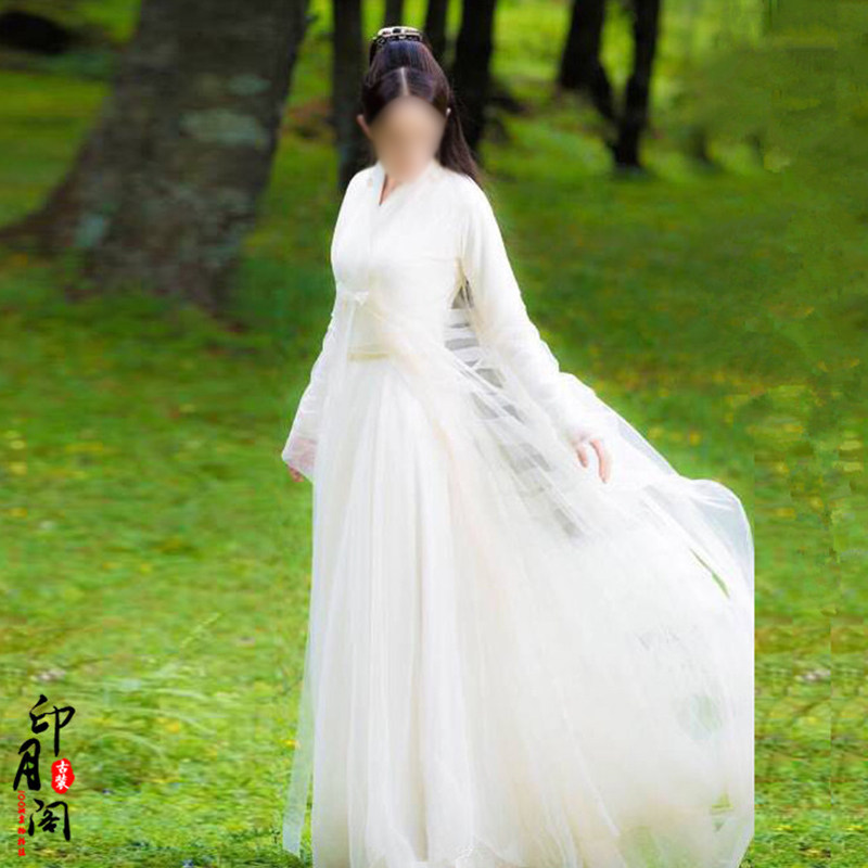 影视古装白浅同款古装女汉服古装飘逸仙女服演出服
