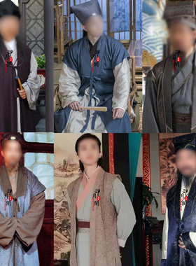 影视古装唐朝宋朝明朝公孙策同款男士棉麻师爷文人县丞状师古装