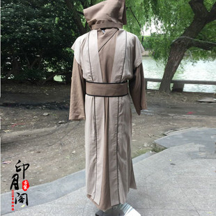 新款古装令狐冲古装男士古装汉服棉麻武侠古装侠客服农民服地主服