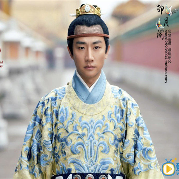 影视古装明妃传黄轩朱祁钰同款古装明朝男士古装长袍写真服演出服