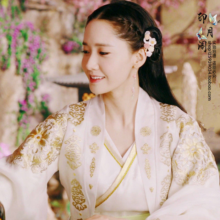 影视古装武神赵子龙夏侯轻衣林允儿同款唯美写真演出汉服精致绣花