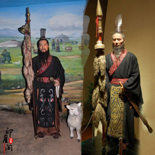 影视古装张骞出塞汉服男古装大臣服皇帝服使者使臣棉麻古装演出服