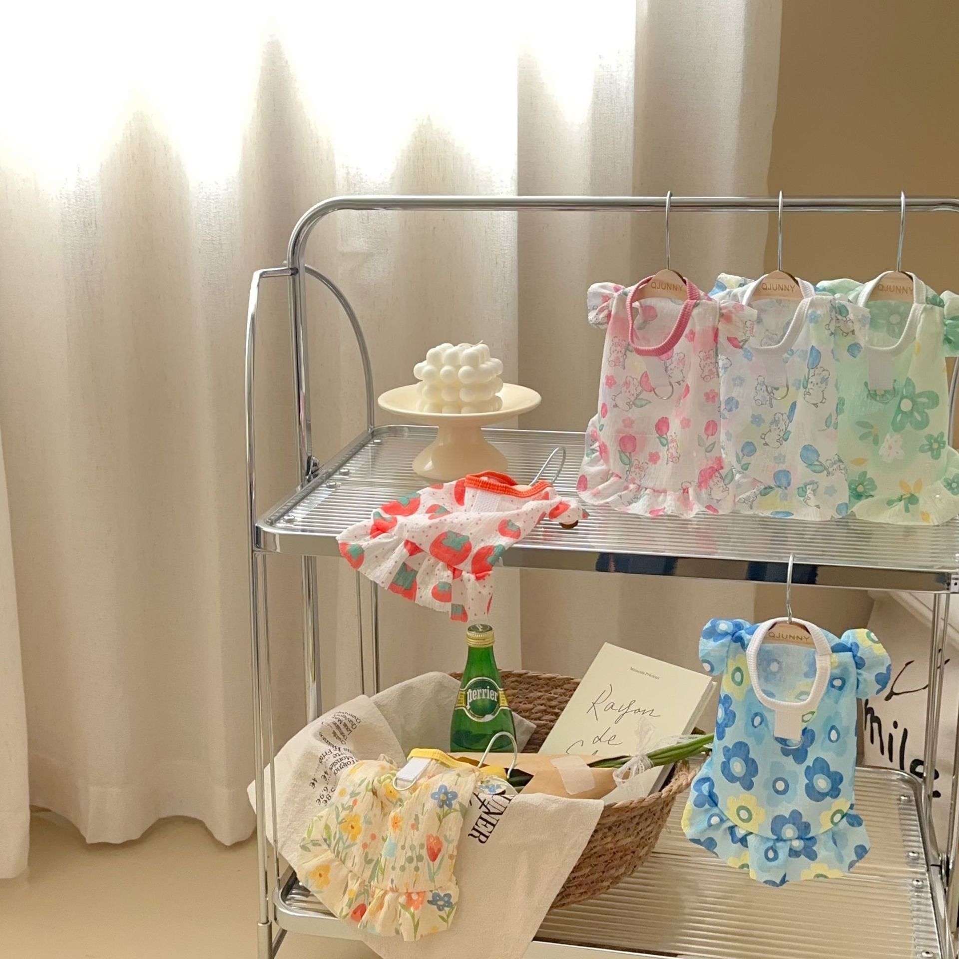 狗狗夏季透气连衣裙子大狗狗衣服猫咪泰迪柯基金毛小中大型犬裙子