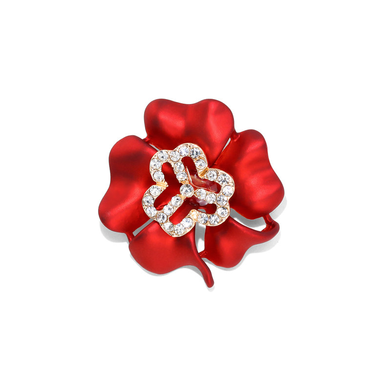 妇联标志胸针红色珐琅胸花西装外套胸章徽章三八妇女节配饰品定制