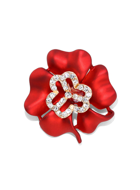 妇联标志胸针红色珐琅胸花西装外套胸章徽章三八妇女节配饰品定制