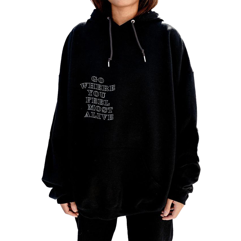 420克超厚加绒oversize黑色卫衣
