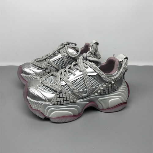 新款真皮厚底增高女老爹鞋