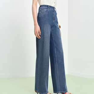 FS美式复古高腰显瘦遮胯宽松弹力直筒牛仔裤26春夏新款女装J661A