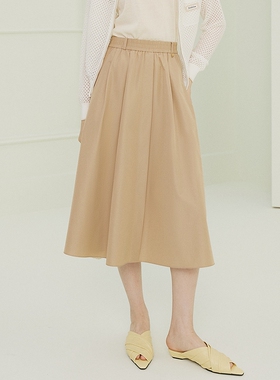 firststation时尚百搭收腰显瘦松紧腰A型半身裙女25春新款3401A