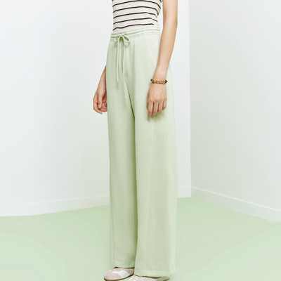 FS显瘦百搭松紧腰宽松垂感针织阔腿休闲裤26春夏新款女装6402A