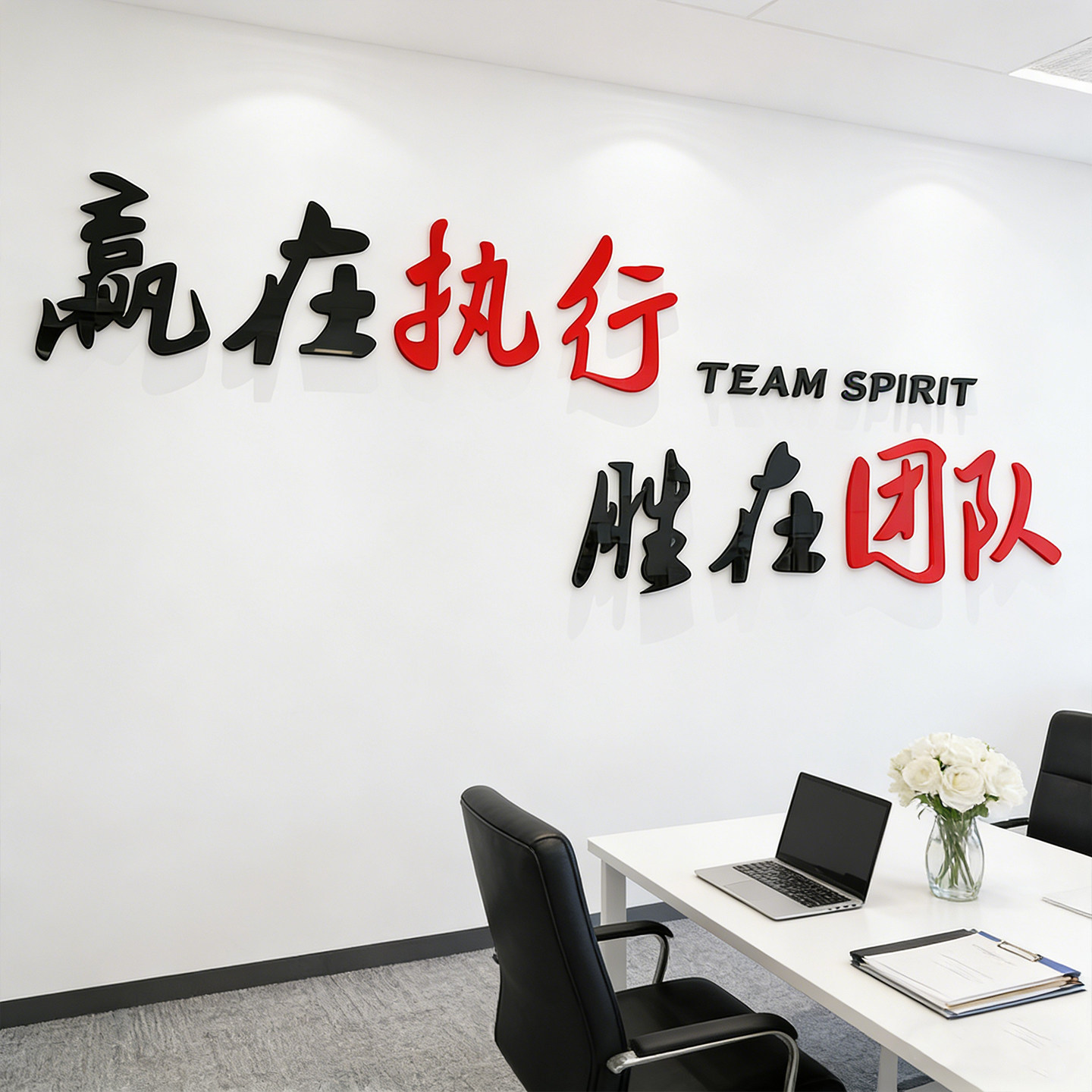 励志墙贴公司企业文化墙壁布置3软装墙贴
