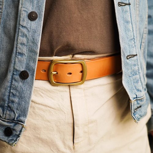 植鞣皮腰带 38宽度款