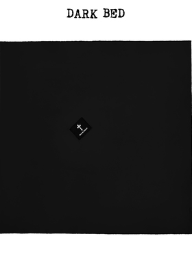 DARKBED个性千禧风格Y2K头巾方巾装饰包头饰品个性网纱透气黑色红