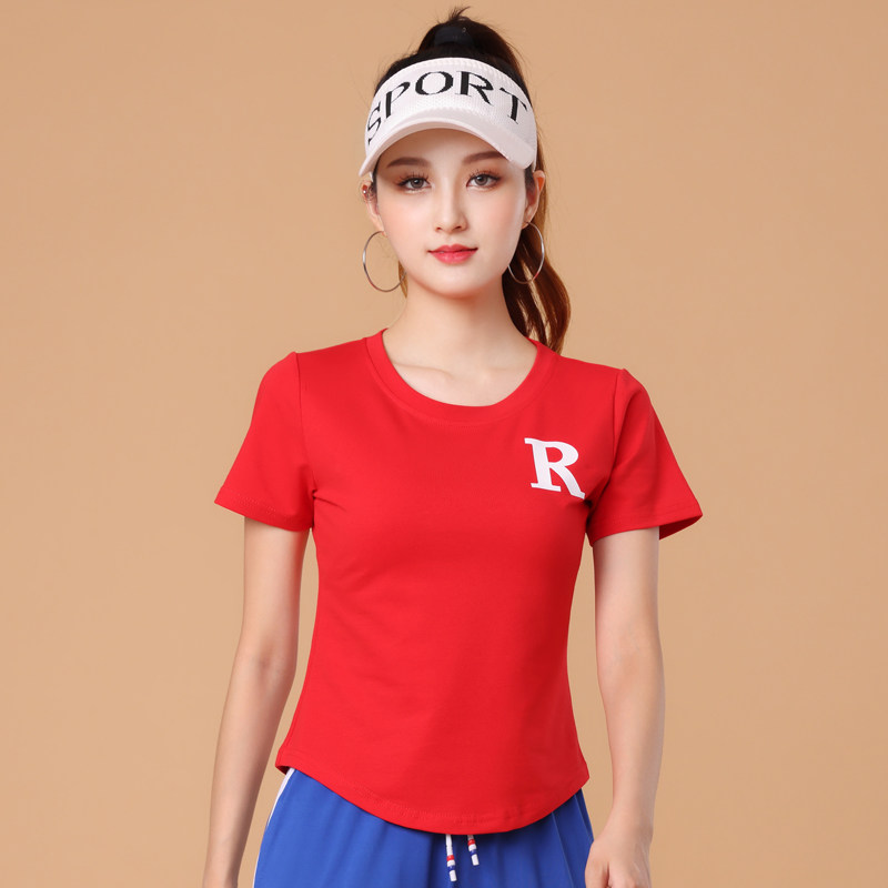 广场舞服装夏季新款运动跑步健身操啦啦操鬼步舞水兵舞演出服女