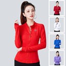 长袖 修身 防晒速干上衣运动跑步健身操舞服女 新款 杨丽萍广场舞服装
