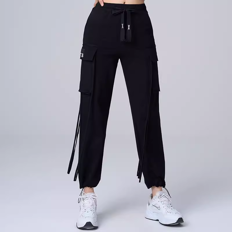 广场舞服装运动健身跑步跳操鬼步舞水兵舞服团体练功演出服长裤女