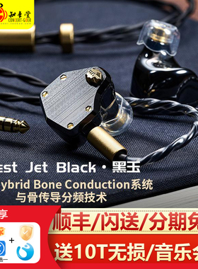 UM黑玉Mest Jet Black入耳式耳机动圈动铁骨传导单元hifi发烧耳塞