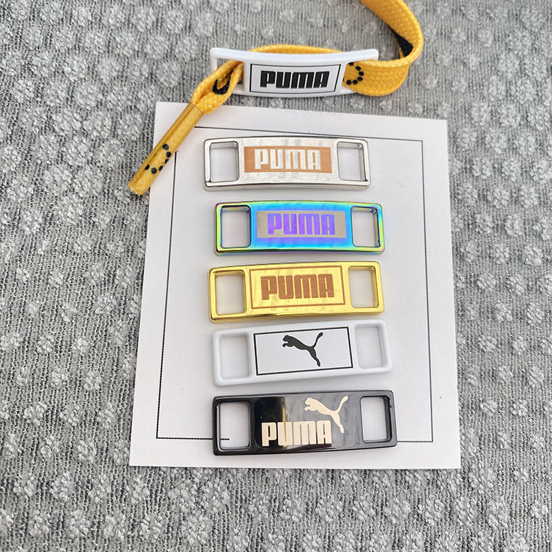 新款适用puma板鞋豹子鞋牌金属扣彩色鞋扣潮牌鞋带配饰可拆卸鞋带