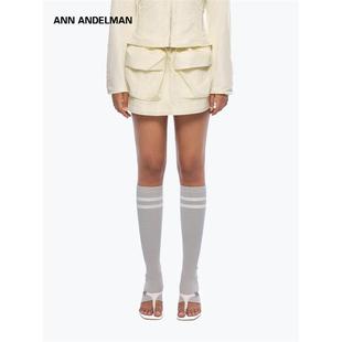 ANN ANDELMAN官方直营纯色包臀裙修身设计感解构工装裙裤短款女夏