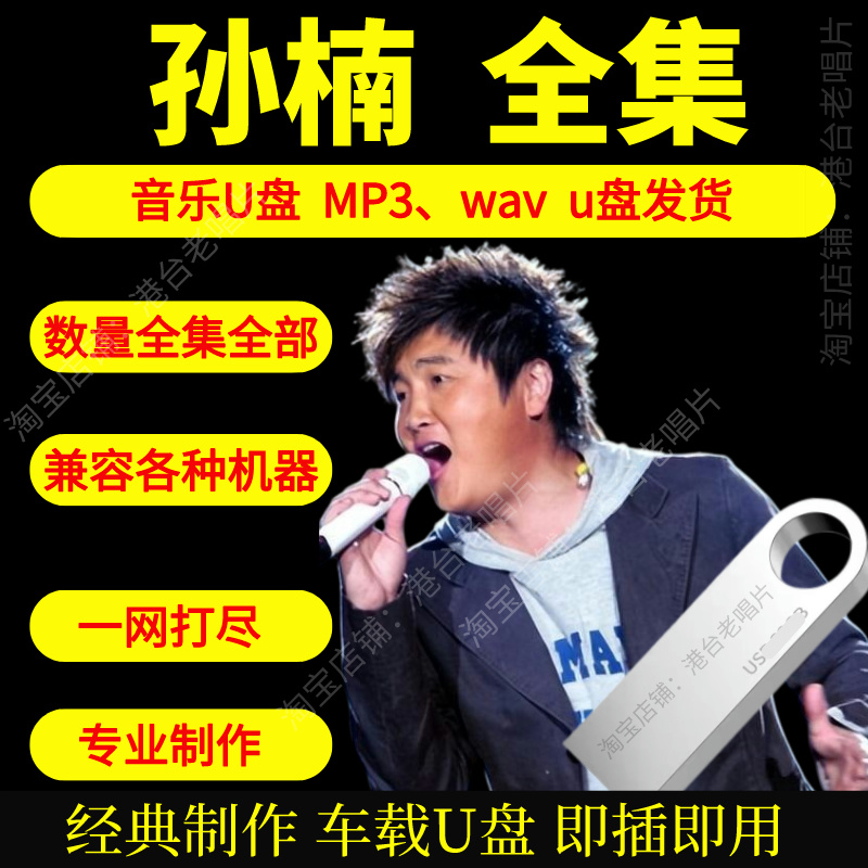 孙楠音乐U盘出道至今全集专辑大全高品质MP3无损音质车载U盘新款