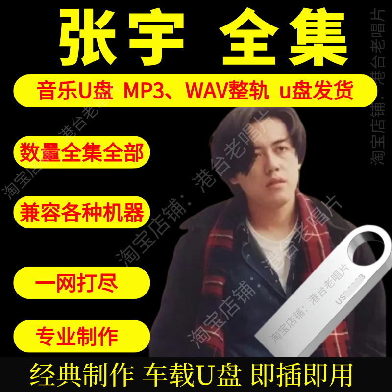 张宇车载音乐U盘出道至今全集专辑高品质MP3经典老歌真无损音质