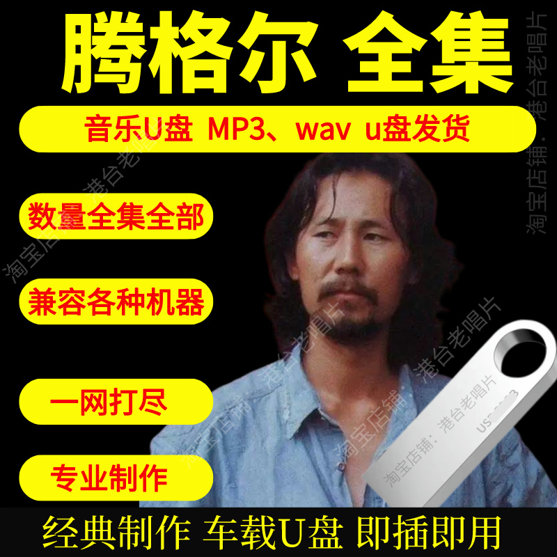 腾格尔音乐U盘出道至今全集专辑大全高品质MP3无损音质车载U盘新