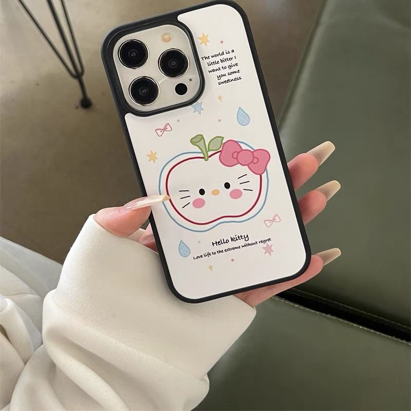 粉腮红KTins亚克力黑边手机壳