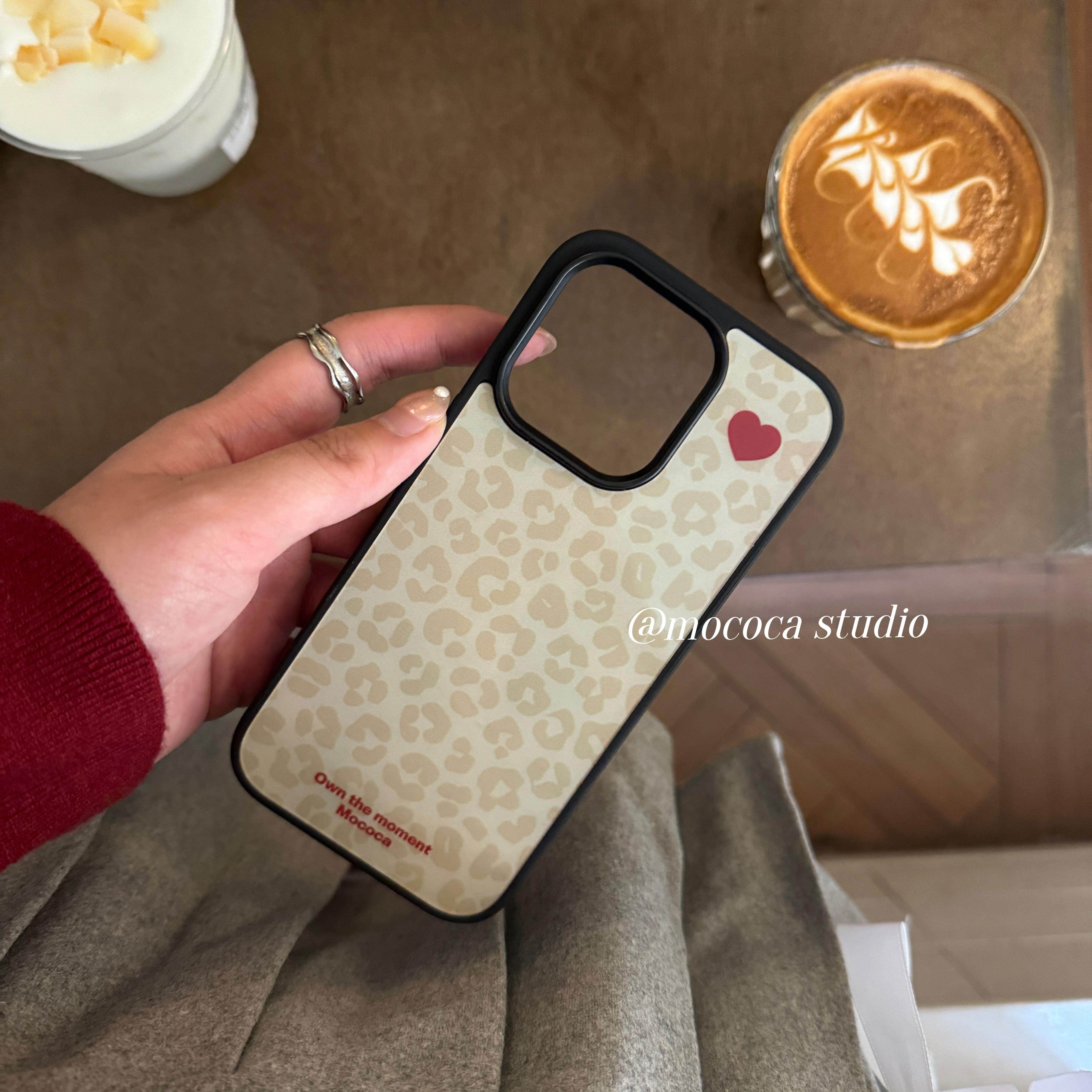 豹纹系列亚克力黑边亮面磨砂适用苹果16promax手机壳iPhone15lus14Pro13mini保护套12/11/xsmax/78防摔ins